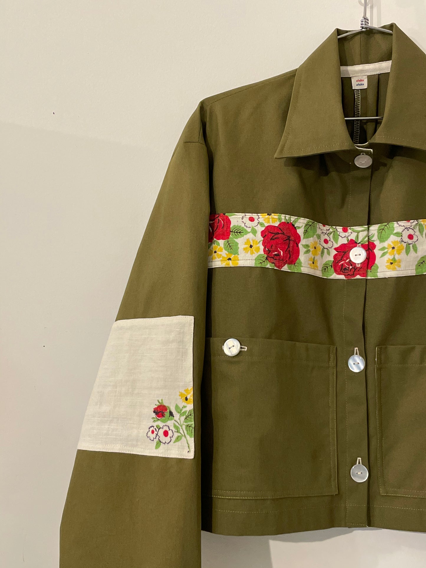 Flower Garden Work Jacket - Olive 1