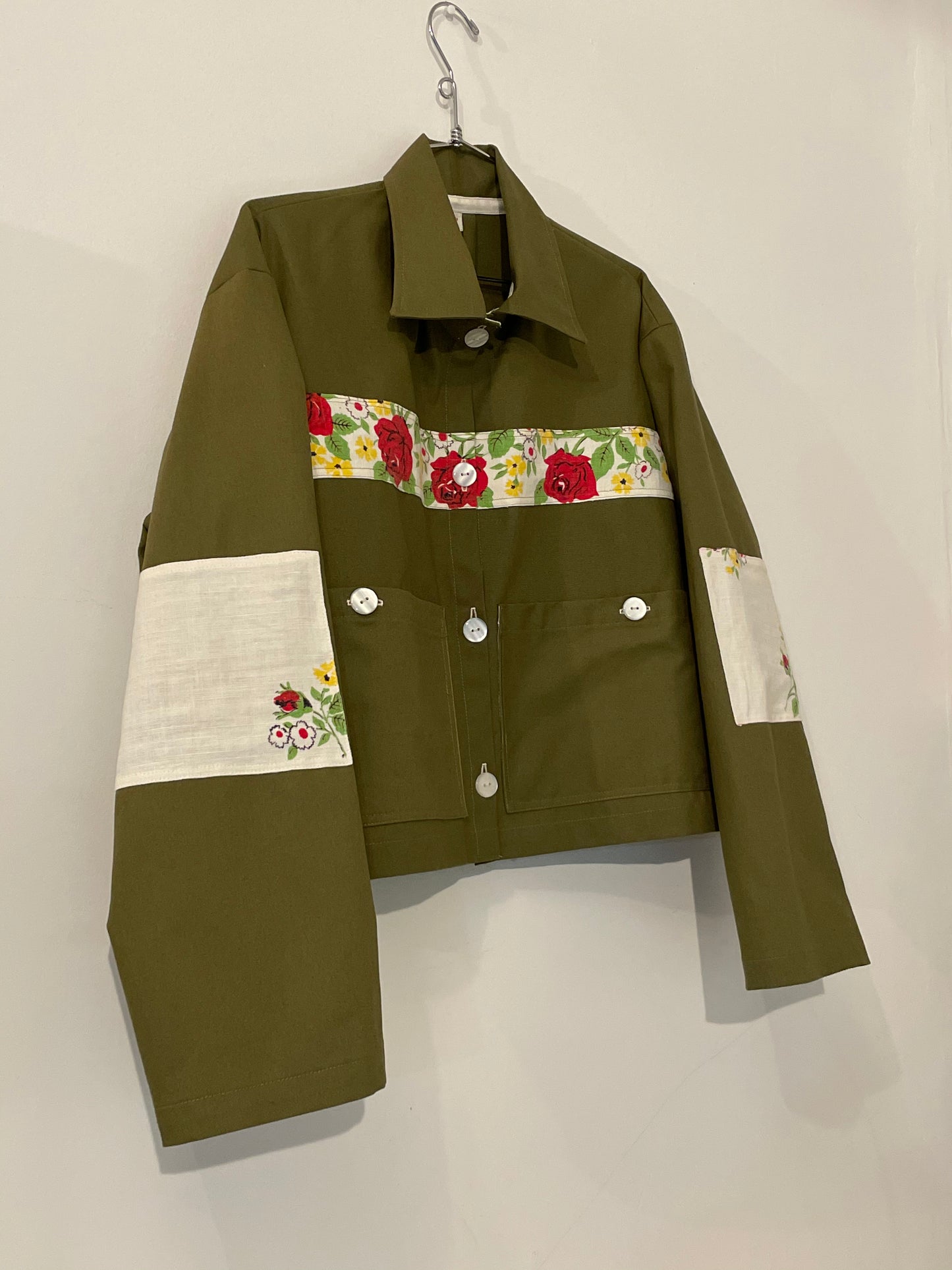 Flower Garden Work Jacket - Olive 1