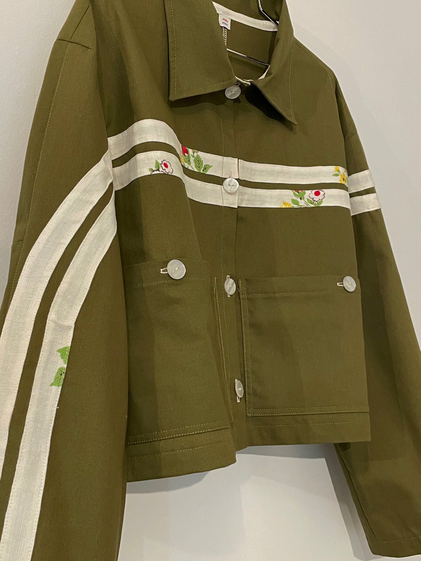 Flower Garden Work Jacket - Olive 4