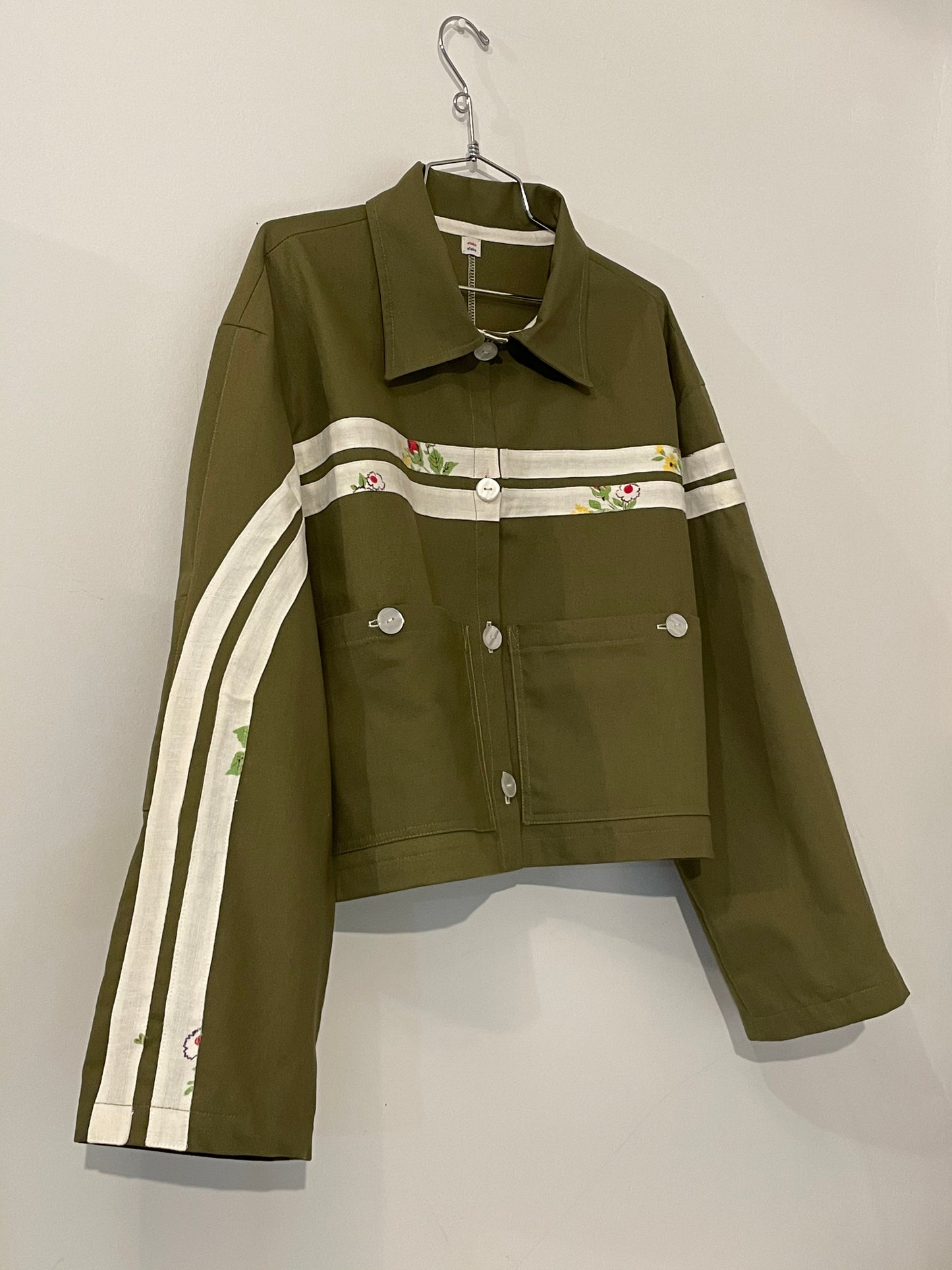 Flower Garden Work Jacket - Olive 4