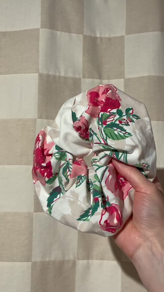 Fluffy Rose Scrunchie