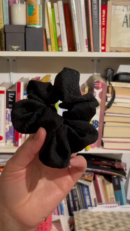 Black Rose Scrunchie