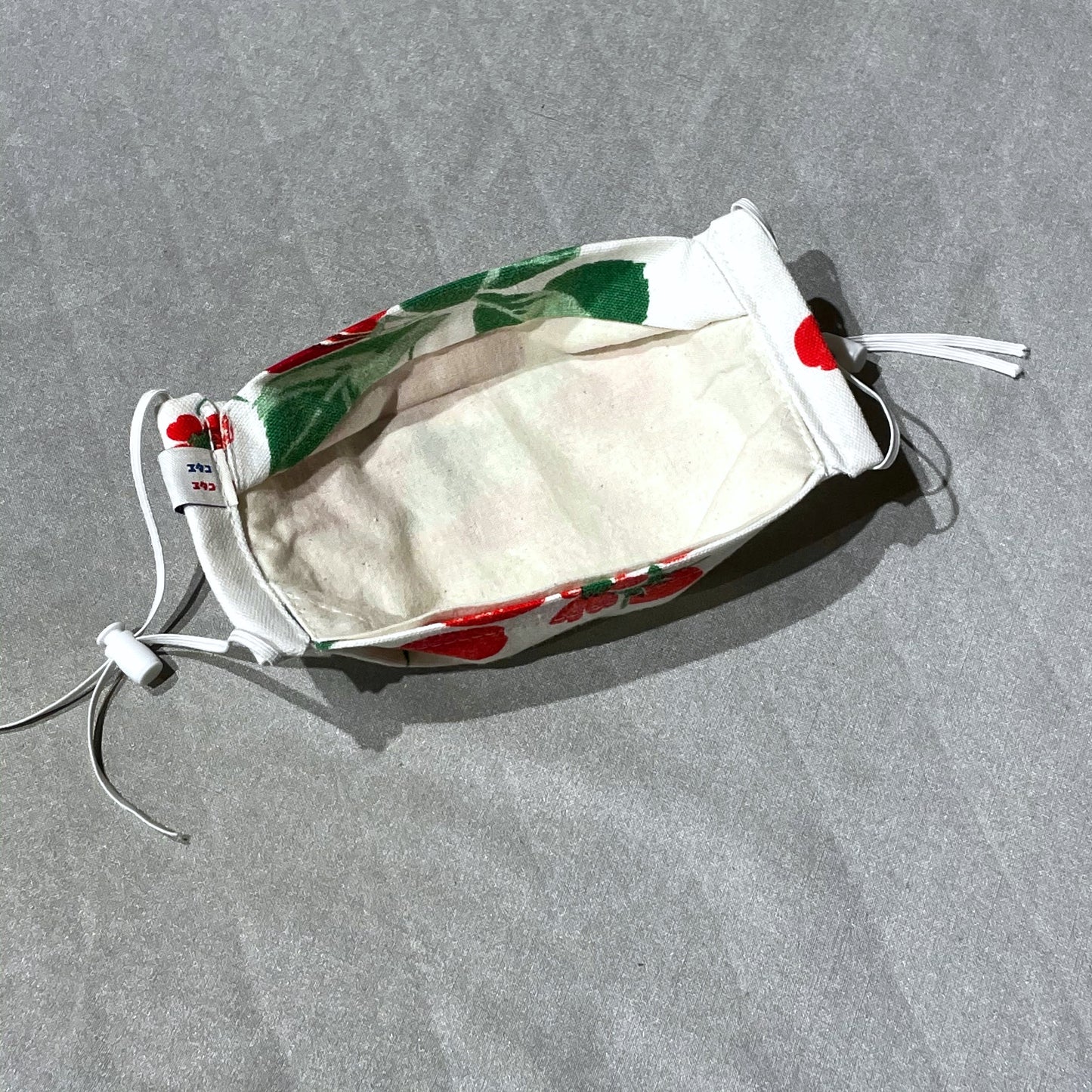 Cotton Face Mask - Vintage Strawberry Blossom Fabric