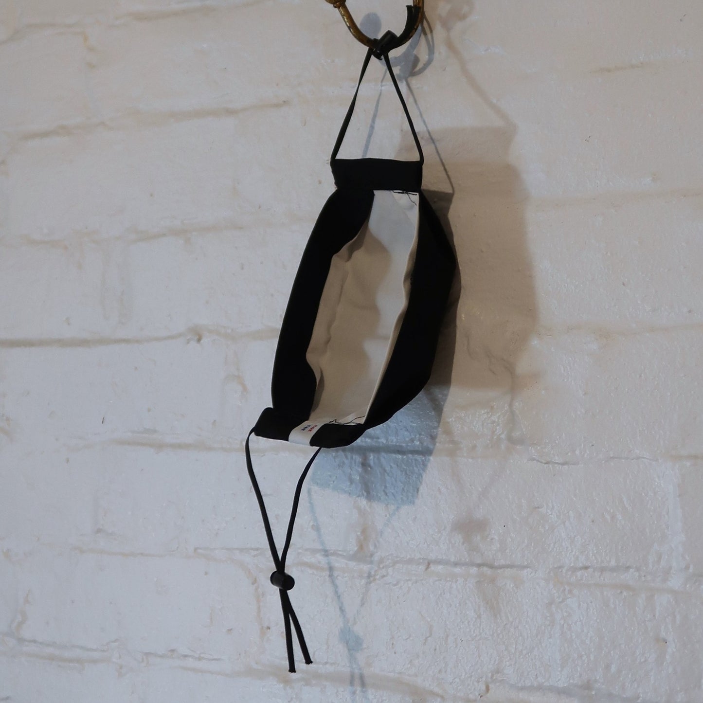 black cotton fabric face mask