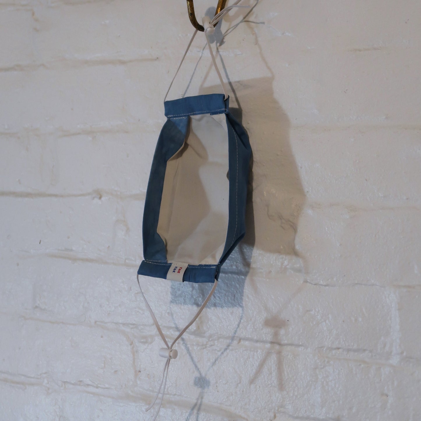 indigo dyed cotton fabric face mask - intense